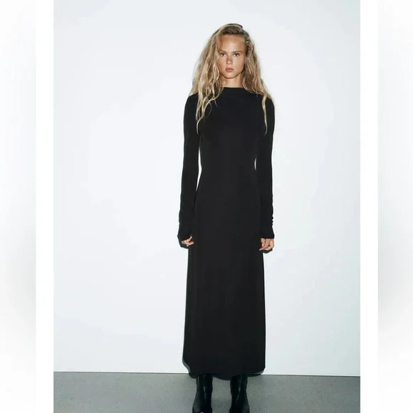 NWT ZARA VIRAL OPEN-BACK CREPE DRESS 
🚨FIRM PRICE NO DISCOUNT  ON THIS DRESS - Picture 9 of 16